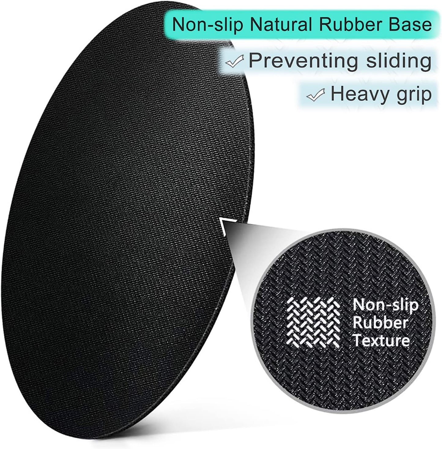 round Mouse Pad with Stitched Edge Premium-Textured Waterproof Non-Slip Rubber Base Desktop Protection Mat Diameter 8.7 Inches, Green Marble Texture