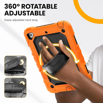 for Ipad Mini 5Th/4Th Generation Case 7.9'', for Ipad Mini 5/ Mini 4, Heavy Duty with Screen Protector, Kickstand Hand/Shoulder Strap Pencil Holder- Orange